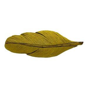 Hand Carved and Painted Wood duck Feather Wood Pin Brooch Signed Bill ?